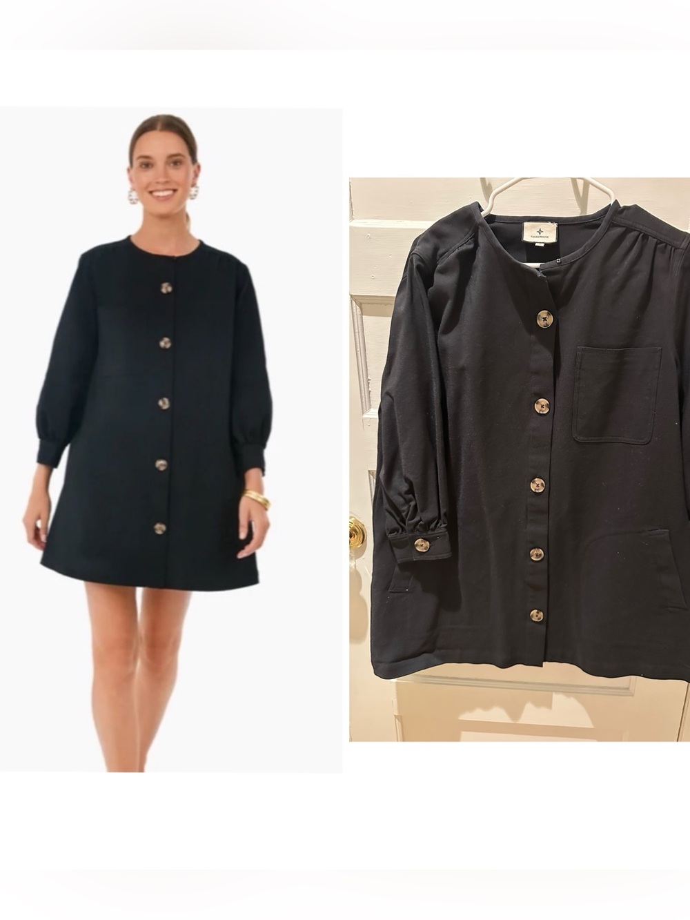 Tuckernuck Black Button-Front Blake Dress